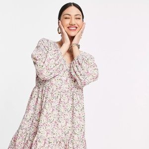 Mango floral smocked dress 🌸